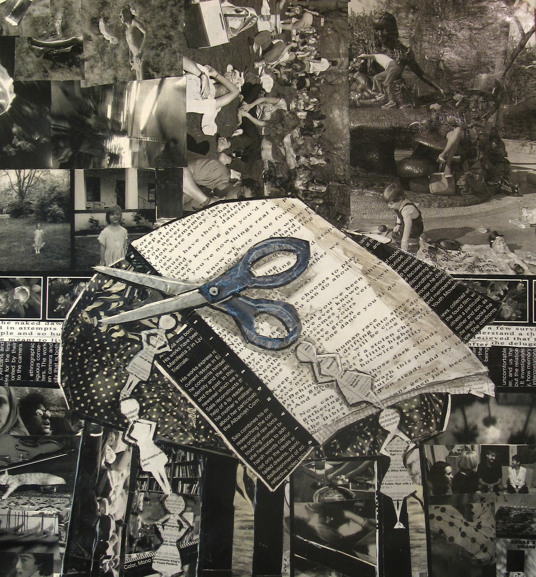 TAWDRY BITS by Kathryn DeMarco collage 30 x 24